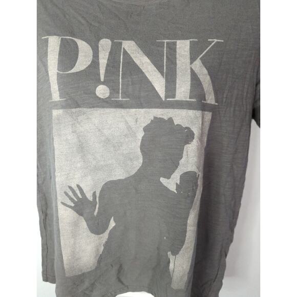 PINK Lucky Brand Gray Cotton Short Sleeve Classic Crew Tee Size S - Picture 4 of 9